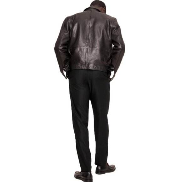 NWT - Banana Republic Tailored Hopsack Slim Fit Suit Pant, Black - Size 36R - Picture 6 of 16